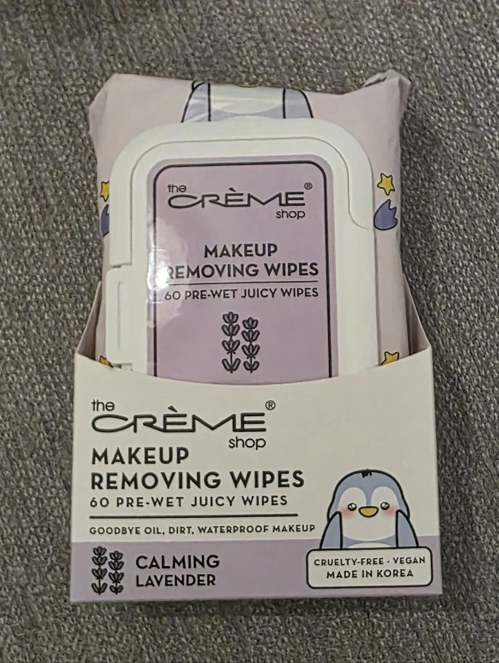 New The Creme Shop Makeup Removing Wipes - Lavender Scent